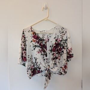 LUQ Rhee Tie Front Shirt